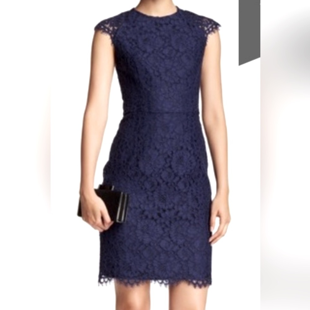 Navy Shoshanna Mariah lace dress SZ 8